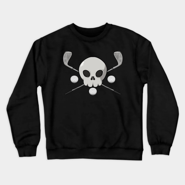 Golf crew Jolly Roger pirate flag (no caption) Crewneck Sweatshirt by RampArt